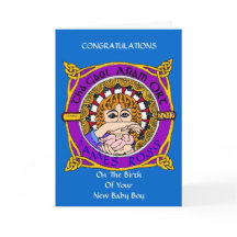 Celtic Birth Blessing greetings Card