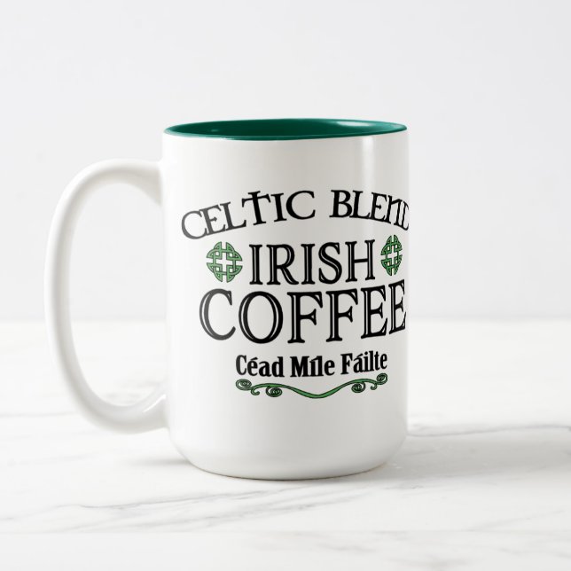 Celtic Blend Irish Coffee Two-Tone Coffee Mug (Left)