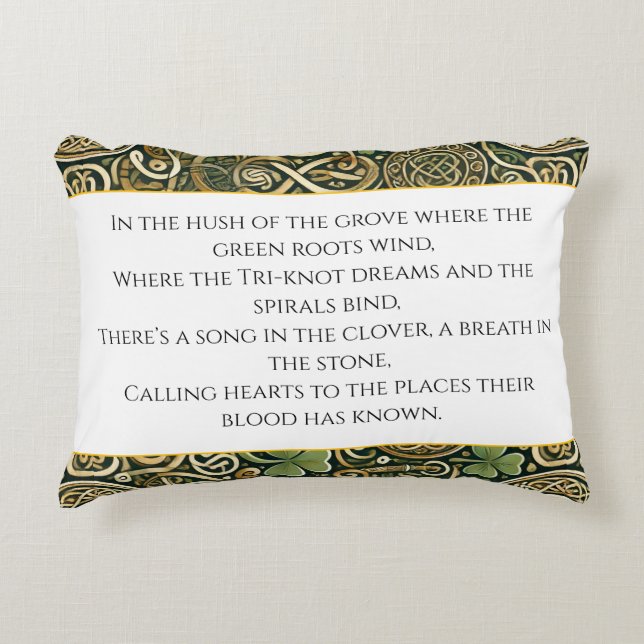 Celtic Bloom Accent Pillow (Front)