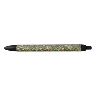 Celtic Bloom Black Ink Pen