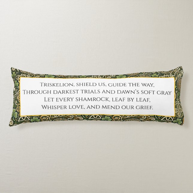 Celtic Bloom Body Pillow (Front)