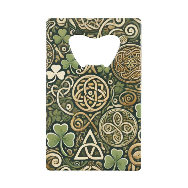 Celtic Bloom Credit Card Bottle Opener (Front)