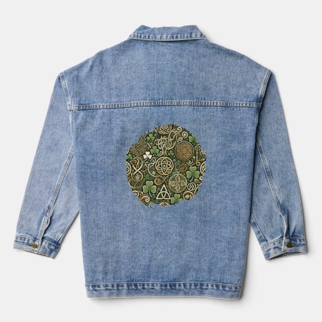 Celtic Bloom Denim Jacket (Back)