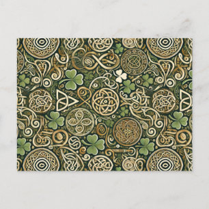 Celtic Bloom Holiday Postcard