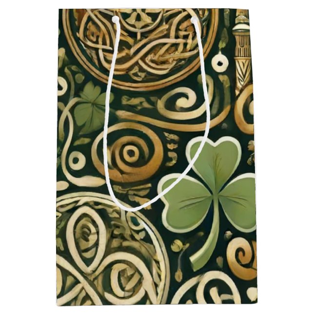 Celtic Bloom Medium Gift Bag (Front)