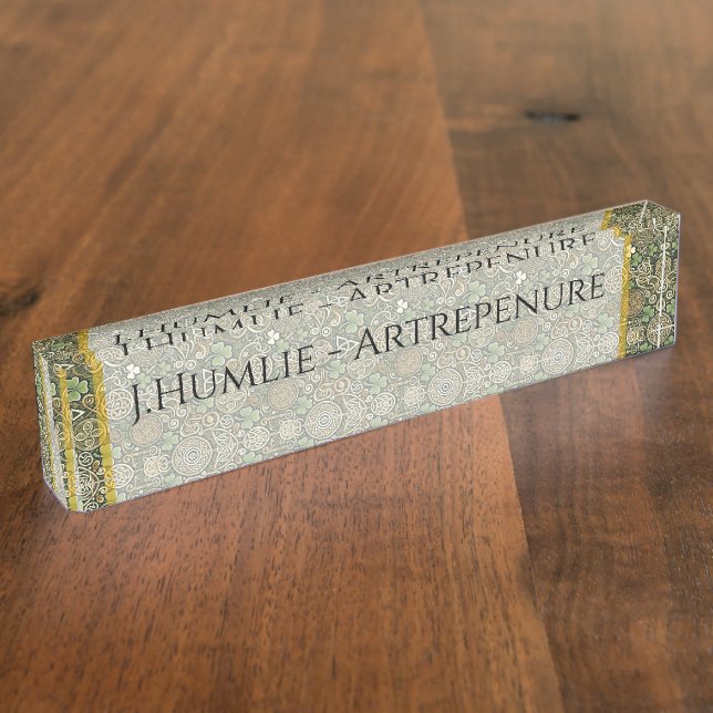 Celtic Bloom Nameplate (Side)
