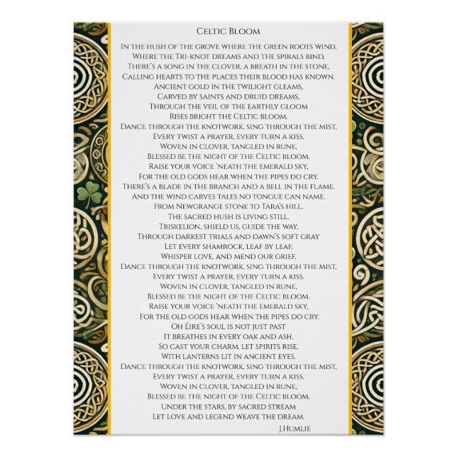 Celtic Bloom Poster (Front)