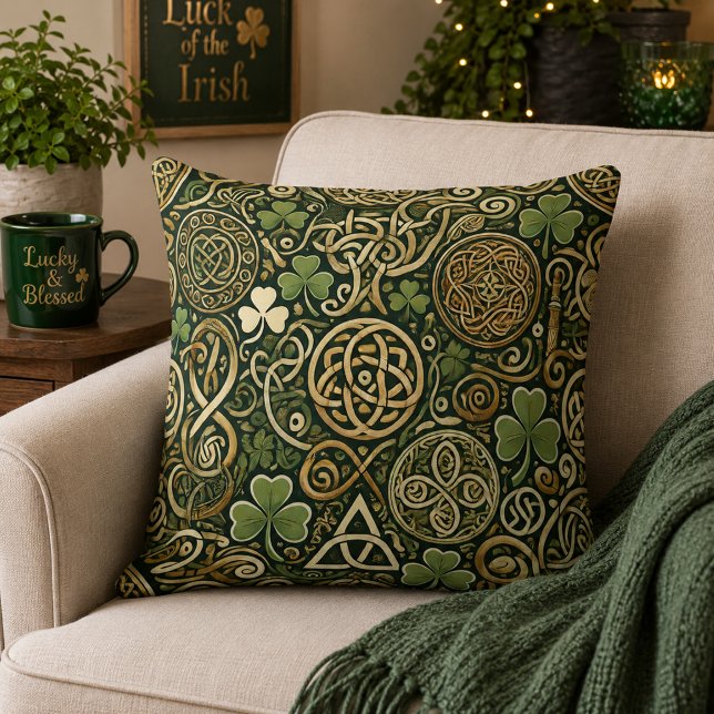 Celtic Bloom Throw Pillow (Creator Uploaded)