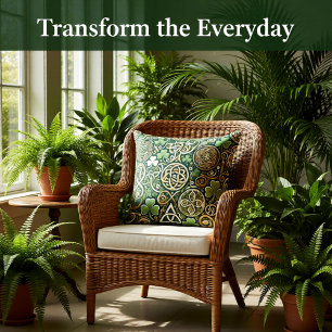 Celtic Bloom Throw Pillow