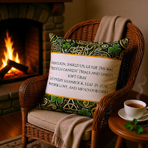 Celtic Bloom Throw Pillow