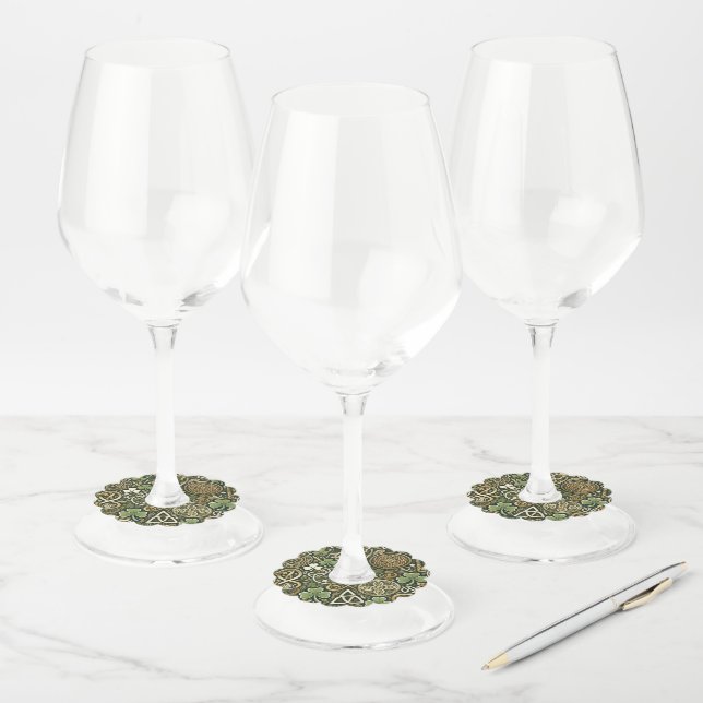 Celtic Bloom Wine Glass Tag (Set)