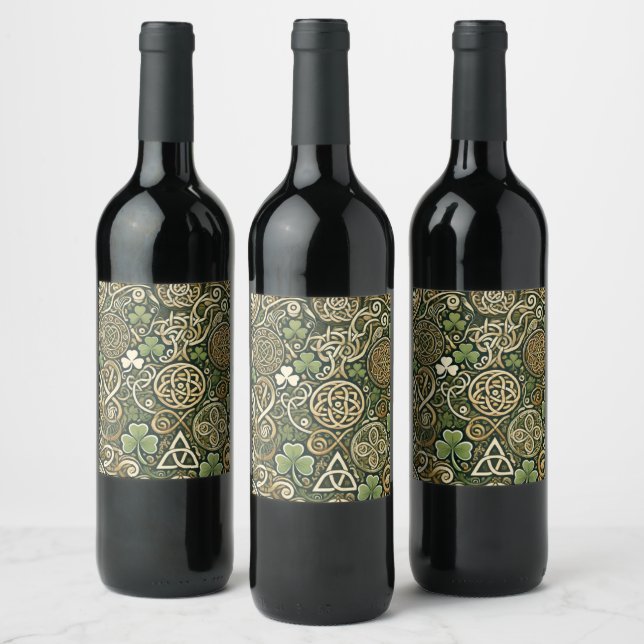 Celtic Bloom Wine Label (Bottles)