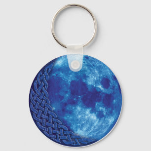 Celtic Blue Moon Keychain