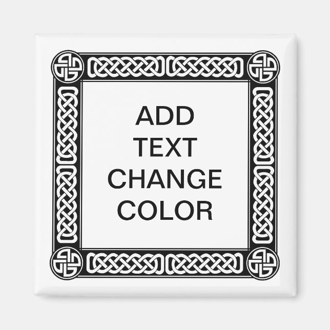 Celtic border on any colour magnet (Front)
