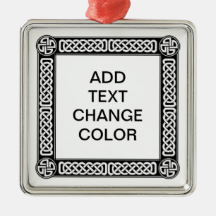 Celtic border on any colour metal ornament