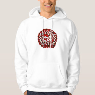 Celtic Buffalo/Bison, red Hoodie