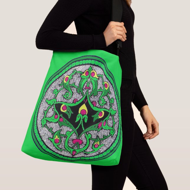 Celtic cartouche crossbody bag (Close Up)