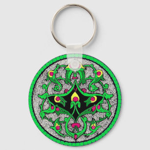 Celtic cartouche keychain