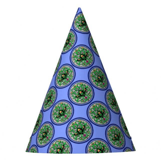 Celtic cartouche party hat (Front)