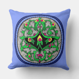Celtic cartouche throw pillow