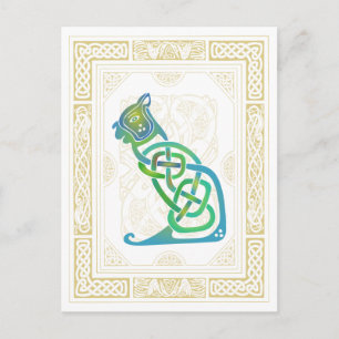 Celtic Cat Postcard