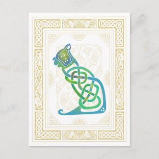 Celtic Cat Postcard