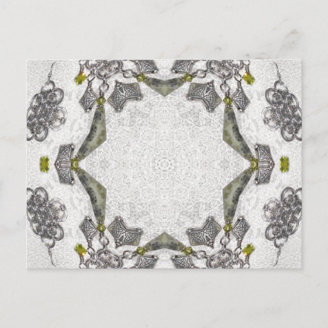 Celtic Chainlink Kaleidoscope Mandala Postcard (Front)