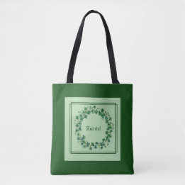 Celtic Charm: Shamrock Wreath & Gaelic Blessing Tote Bag