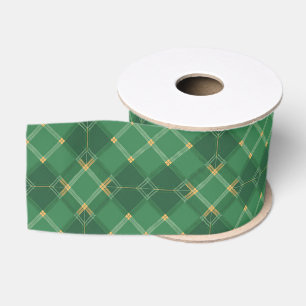 Celtic check grosgrain ribbon