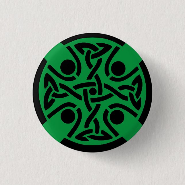 Celtic Christian cross  1 Inch Round Button (Front)