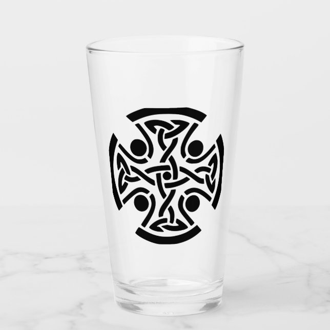 Celtic Christian cross  Glass (Front)