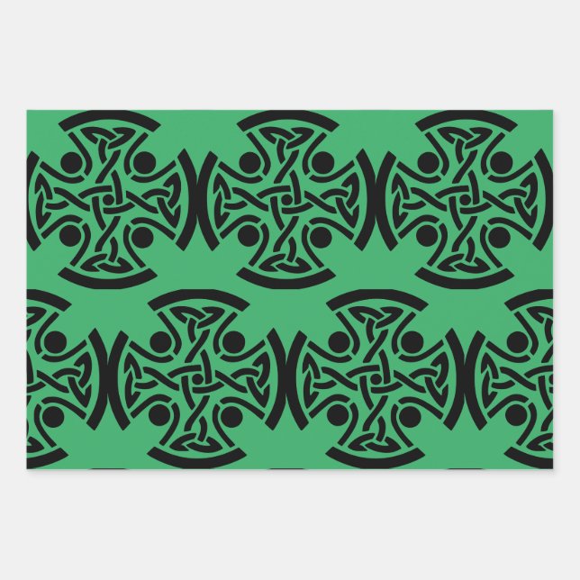 Celtic Christian cross  Wrapping Paper Sheet (Front)