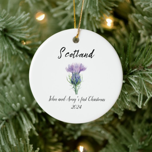 Celtic Christmas Ornament, First Christmas Ceramic Ornament (Creator Uploaded)