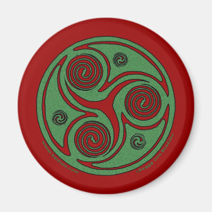 Celtic Christmas Spiral Magnet