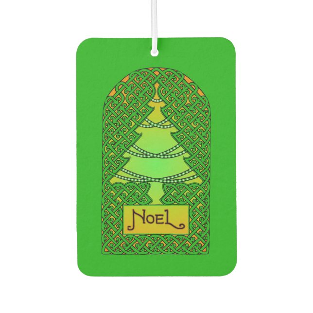 Celtic Christmas Tree Air Freshener (Front)