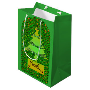 Celtic Christmas Tree Medium Gift Bag