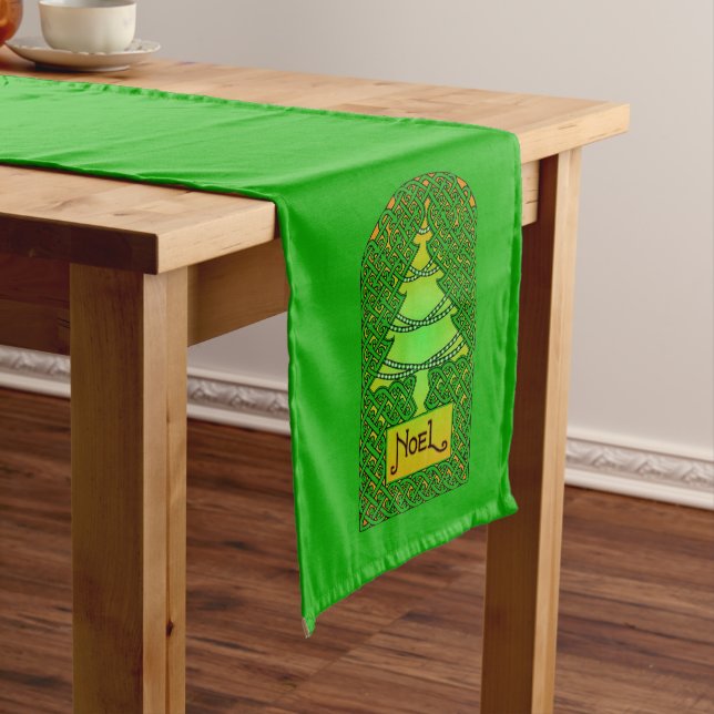 Celtic Christmas Tree  Medium Table Runner (In Situ)