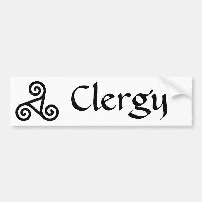 Celtic Clergy Bumper Sticker (Front)