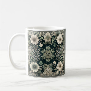 Celtic Clover Floral Charm Coffee Mug