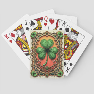 Celtic Clover of Fortune Playing Cards