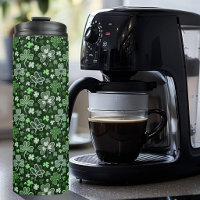 Celtic Clover Pattern Green Irish Hearts
