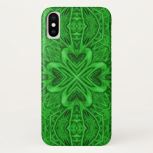 Celtic Clover Vintage Green Fractal Kaleidoscope Case-Mate iPhone Case