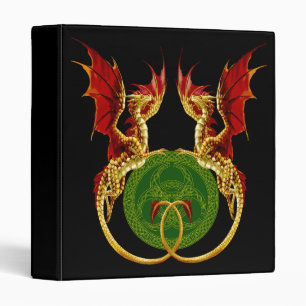 Celtic Crescent Moon And Dragons Binder