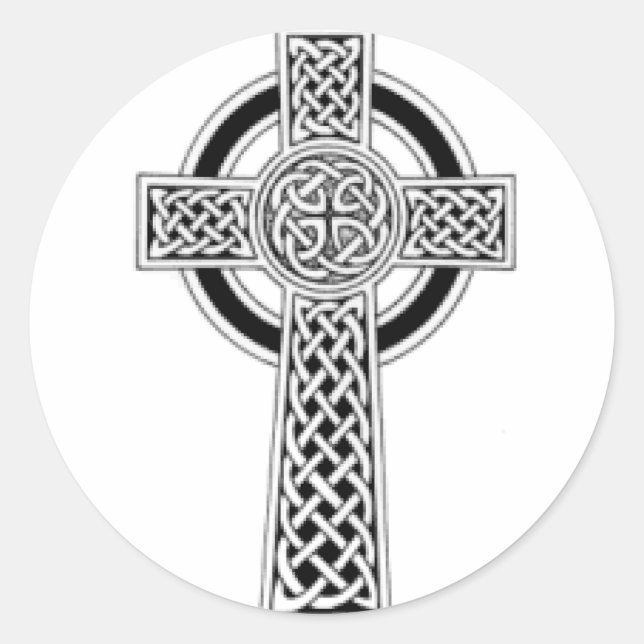 Celtic Cross 1 Classic Round Sticker (Front)