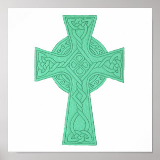 Celtic Cross 3 Green Poster