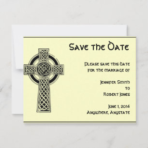 Celtic Cross Black and Mythic Ivory Save the Date