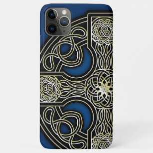 Celtic cross blue Case-Mate iPhone case