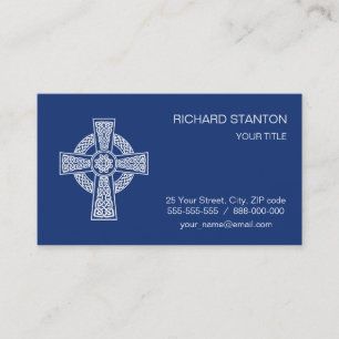 Celtic cross business card