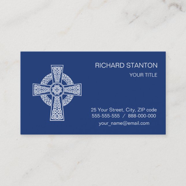 Celtic cross business card (Front)