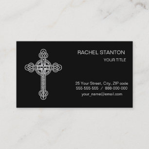 Celtic cross business card